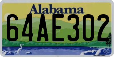 AL license plate 64AE302
