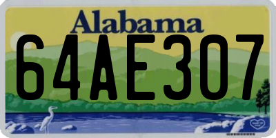 AL license plate 64AE307