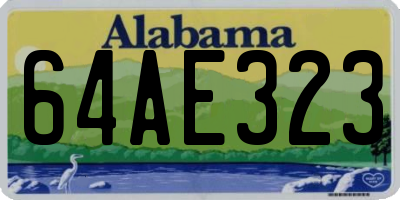 AL license plate 64AE323