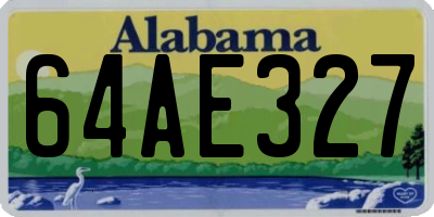 AL license plate 64AE327