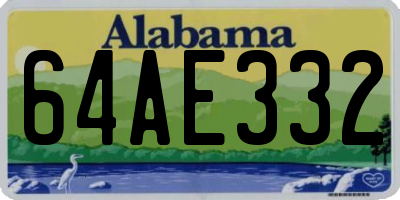 AL license plate 64AE332