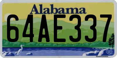 AL license plate 64AE337