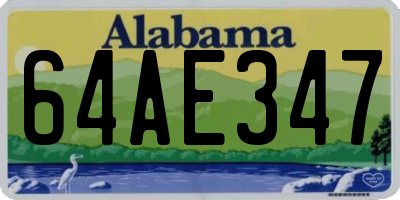 AL license plate 64AE347