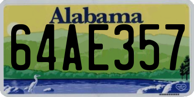 AL license plate 64AE357