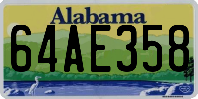 AL license plate 64AE358