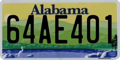 AL license plate 64AE401
