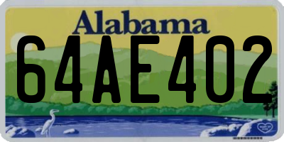 AL license plate 64AE402