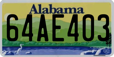 AL license plate 64AE403