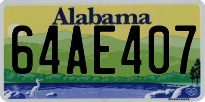 AL license plate 64AE407