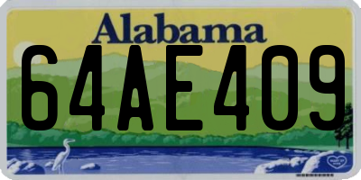 AL license plate 64AE409
