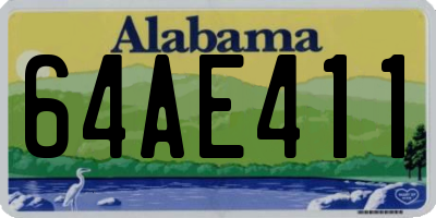 AL license plate 64AE411