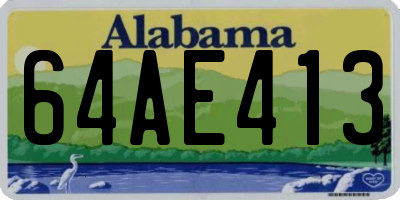 AL license plate 64AE413