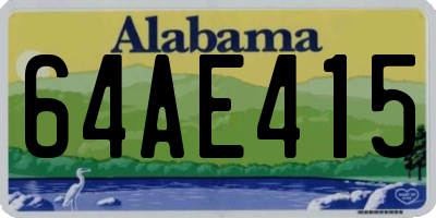 AL license plate 64AE415
