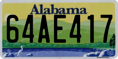 AL license plate 64AE417