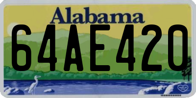 AL license plate 64AE420