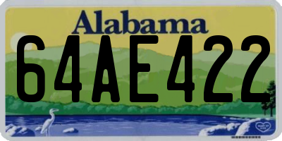 AL license plate 64AE422