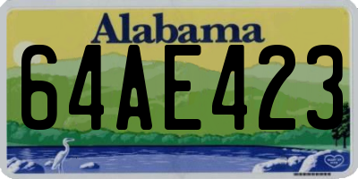 AL license plate 64AE423