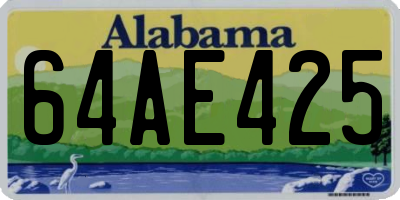 AL license plate 64AE425