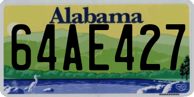AL license plate 64AE427