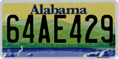 AL license plate 64AE429