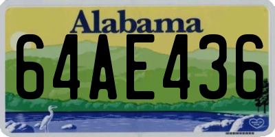 AL license plate 64AE436