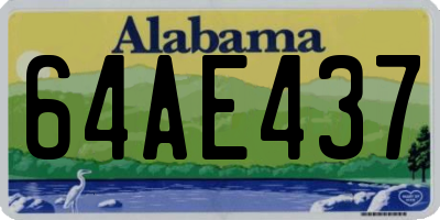 AL license plate 64AE437