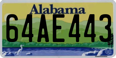AL license plate 64AE443