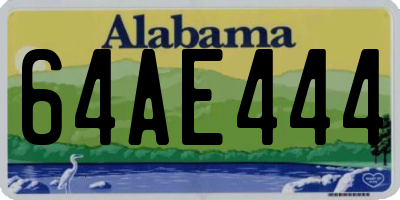 AL license plate 64AE444
