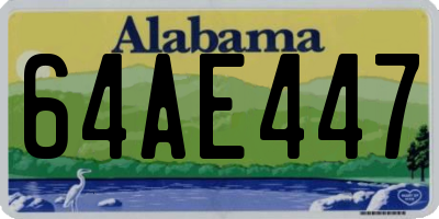 AL license plate 64AE447