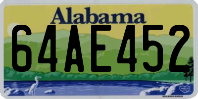 AL license plate 64AE452