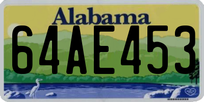 AL license plate 64AE453