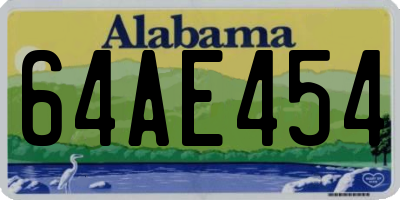 AL license plate 64AE454