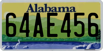 AL license plate 64AE456