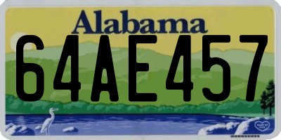 AL license plate 64AE457