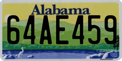 AL license plate 64AE459