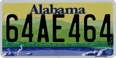 AL license plate 64AE464
