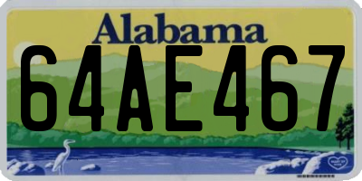 AL license plate 64AE467