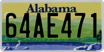 AL license plate 64AE471