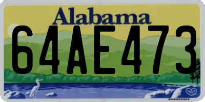 AL license plate 64AE473