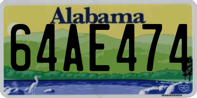 AL license plate 64AE474