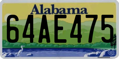 AL license plate 64AE475