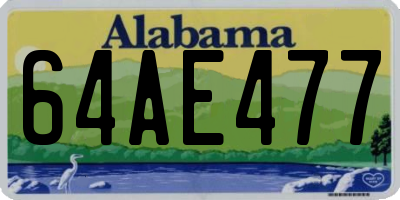 AL license plate 64AE477