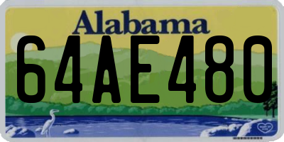 AL license plate 64AE480