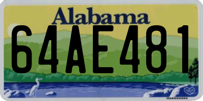 AL license plate 64AE481