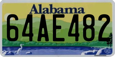 AL license plate 64AE482