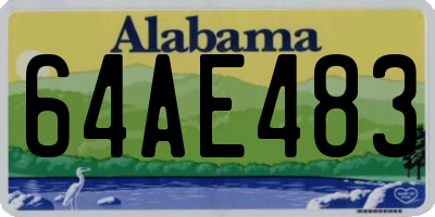 AL license plate 64AE483