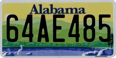 AL license plate 64AE485