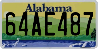 AL license plate 64AE487