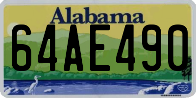 AL license plate 64AE490