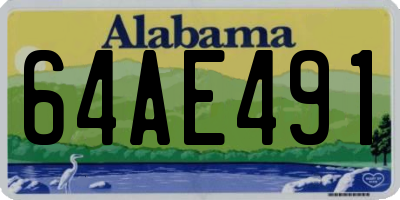 AL license plate 64AE491
